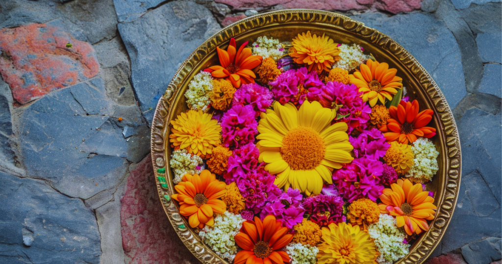 Diwali flower decor